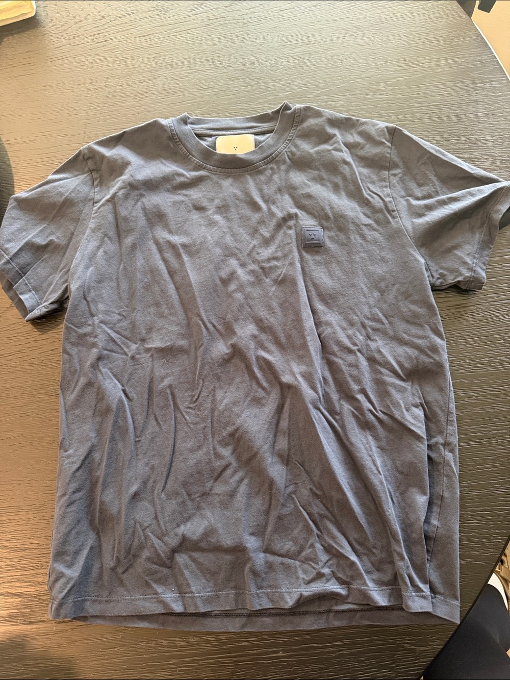 Relaxed Short-Sleeve Crewneck T-Shirt in Slate Blue